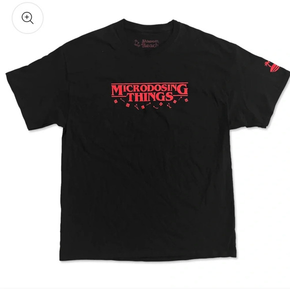 Microdosing Things Oversize Tee, Black, Size XL, NWOT - Picture 1 of 3